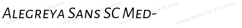 Alegreya Sans SC Med字体转换
